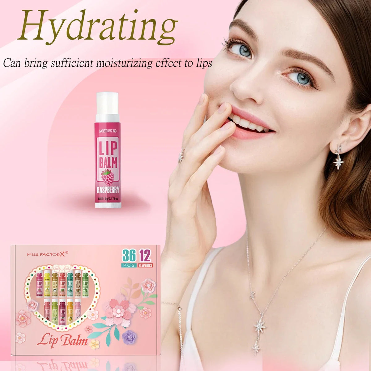 36-Piece Moisturizing Brightening Lip Balm Set | Party Gift Lip Balm Set Qme