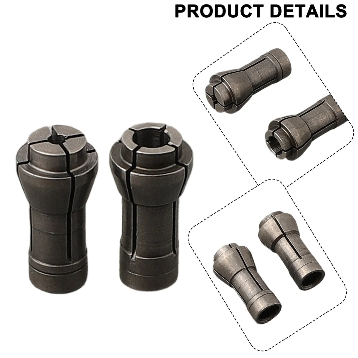 Collet Chuck Adapter 3mm & 6mm for Pneumatic Engraving Grinder Grinder Chuck Adapter Qme