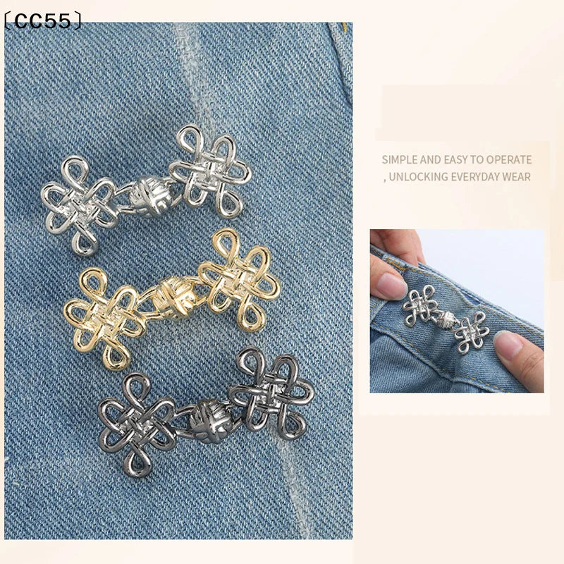 Chinese Knot Waist Buckle – Detachable Pants Clip for Jeans Waist Buckle Clip Qst