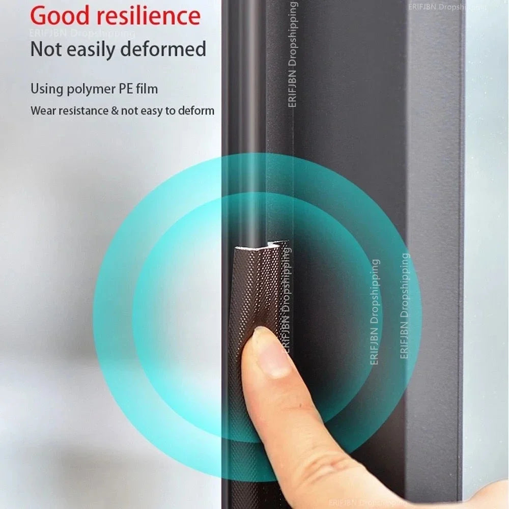 40M S-Type Acoustic Foam Sealing Strip – Waterproof Window Seal Foam Weatherstrip Seal Qme
