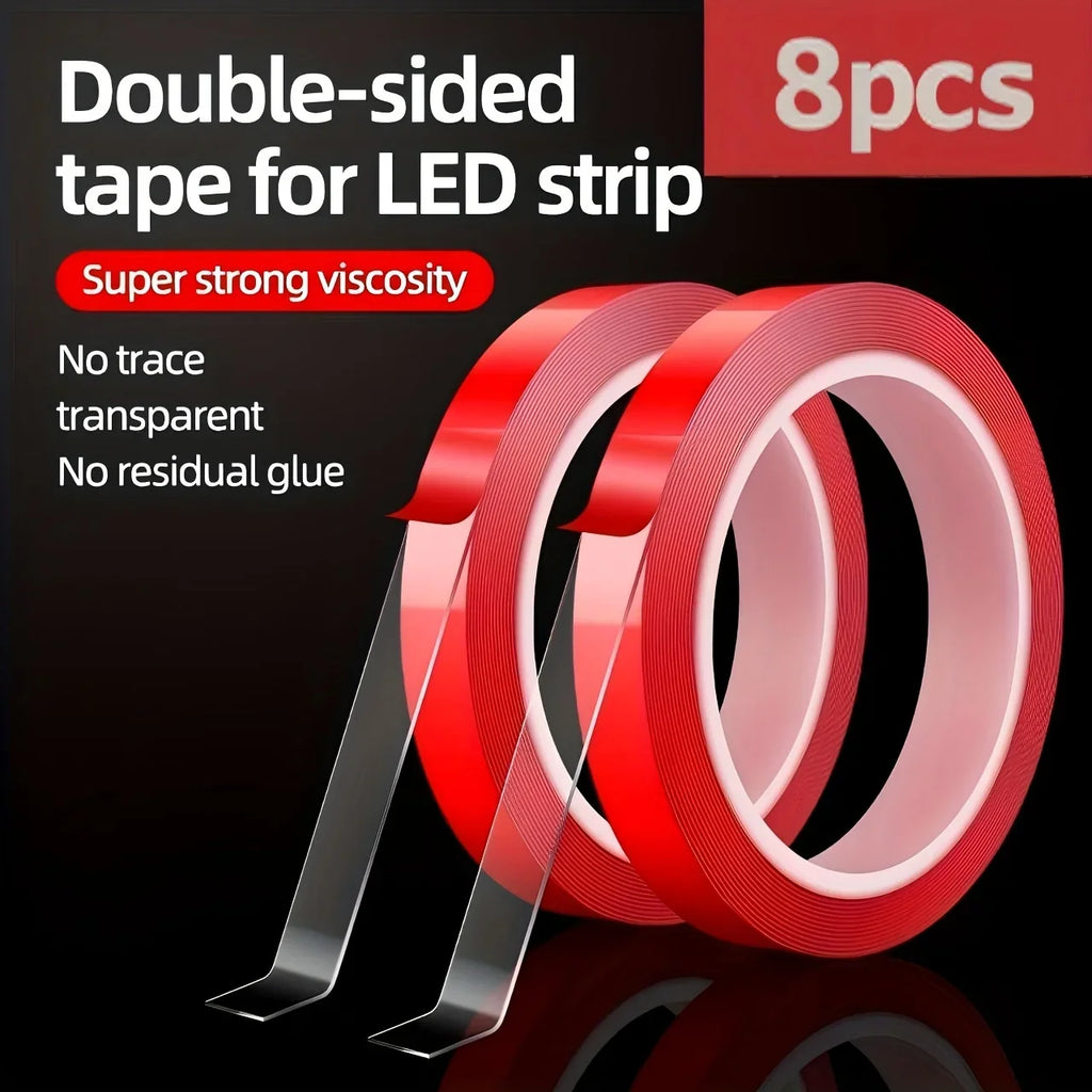 Strong Nano Double-Sided Tape for LED Light Strips LED Strip Mounting Tape Qme 5mm 3000mm