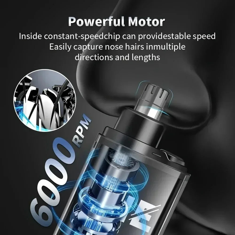 2-in-1 Rechargeable Electric Nose & Ear Hair Trimmer for Men Nose & Ear Trimmer Qme