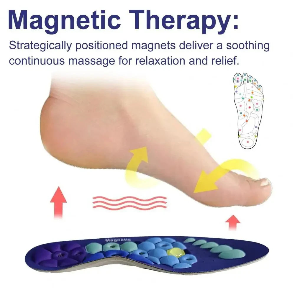 EVA Magnetic Acupoint Massage Insoles – Arch Support & Cushion Massage Shoe Insoles Qst
