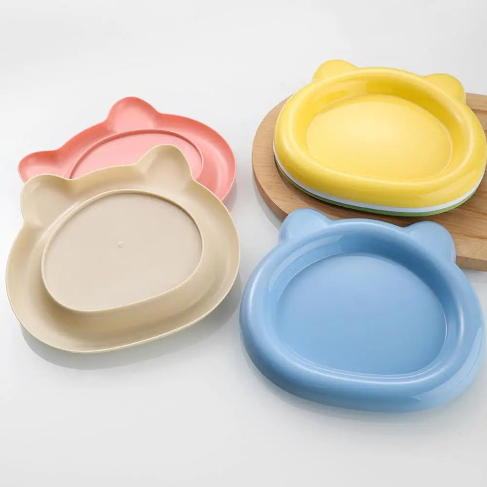 Cat-Shaped Wide Shallow Pet Food Bowl – Anti-Spill Cat Food Bowl Qme