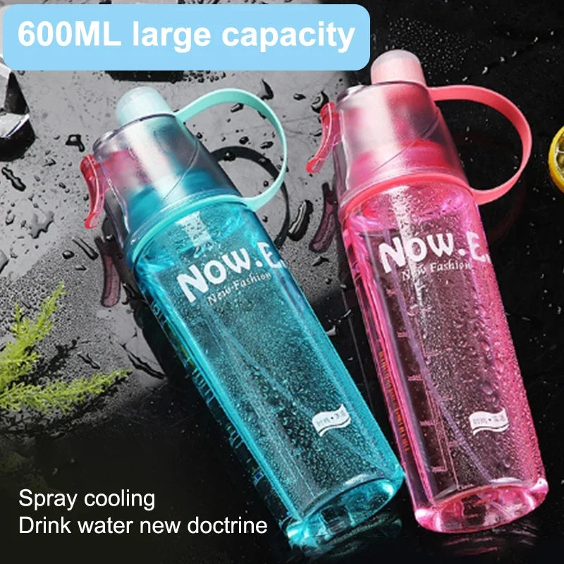 Sports Spray Water Bottle – Portable 600ml Outdoor Kettle Sports Water Bottle Qme