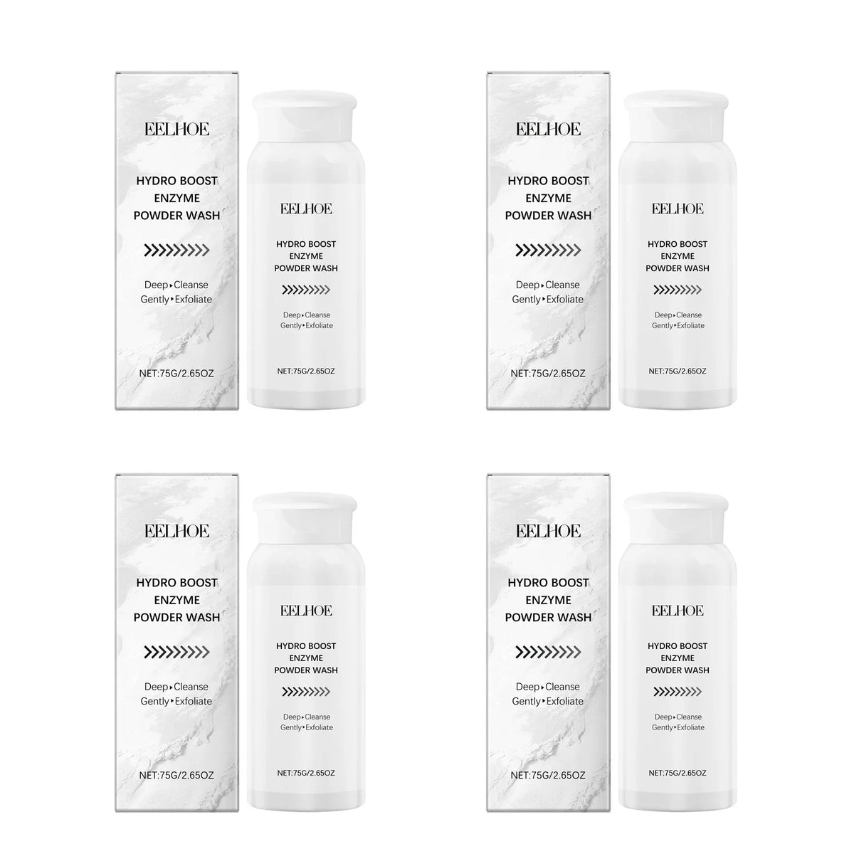Qme Enzyme Face Powder Wash – Oil Control & Pore Clean Enzyme Face Cleanser Qme 4 x 75g Boxed