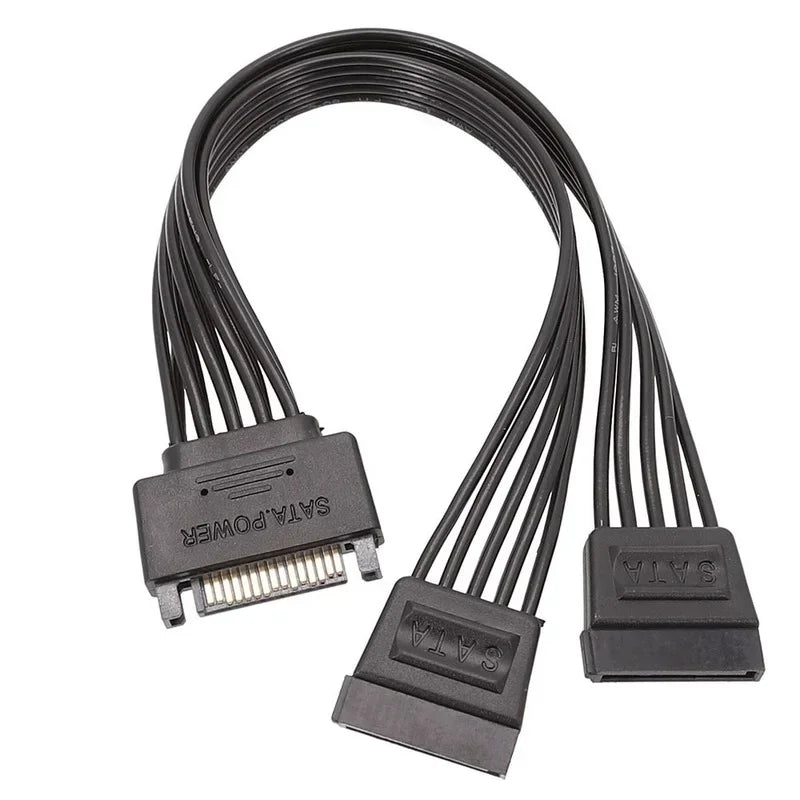 15-Pin SATA Power Splitter Cable 1 to 2/3/4 Port Adapter SATA Power Splitter Cable Qme