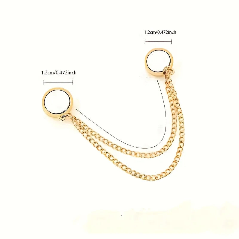 Magnetic Clothing Clips Adjustable Chain Spherical Trim – 4pc Set Clothing Clip Set Qme
