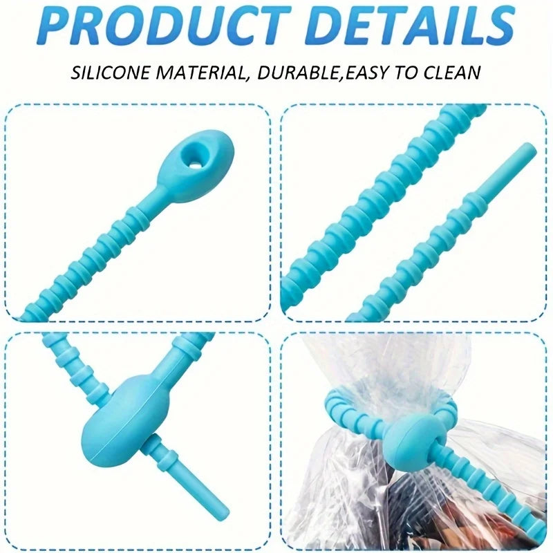 Silicone Reusable Cable Wire Organizer & Cord Winder Ties Cable Organizer Ties Qme