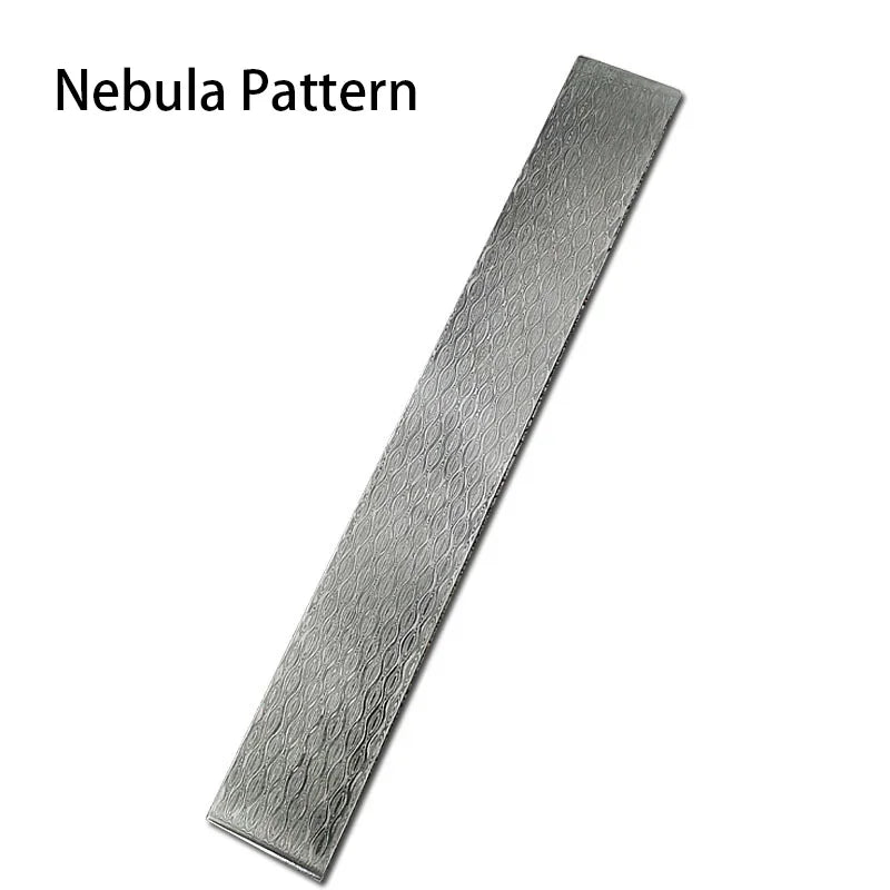 Damascus Steel Blade Billet 58HRC VG10 DIY Knife Making Blank Knife Making Billet Qst 16x3x0.3 CM Nebula