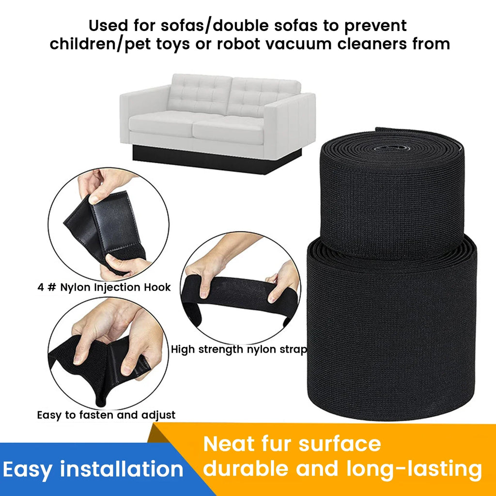 Under Couch Blocker Dustproof Adjustable Adhesive Strap Couch Gap Blocker Qme