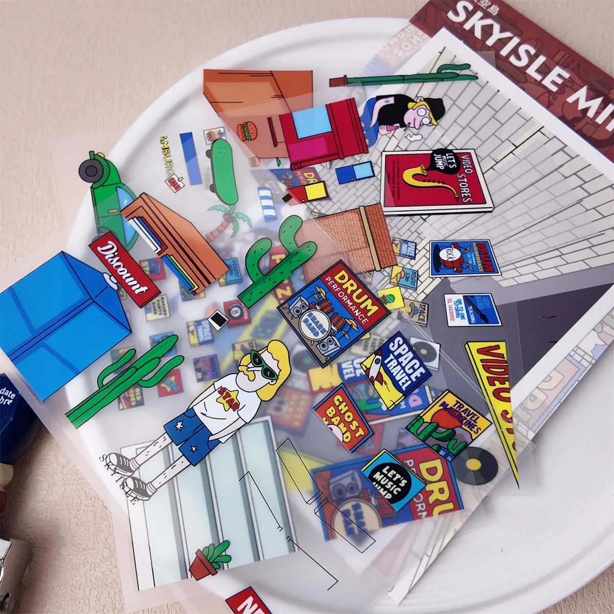 3D Cartoon Cabin DIY Sticker Scene Kit – Kids Craft Activity DIY Sticker Craft Kit Qme