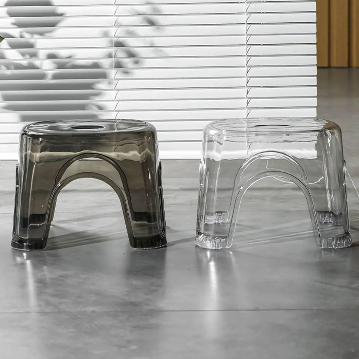 Clear Non-Slip Waterproof Bathroom Step Stool – Transparent Bathroom Step Stool Qme
