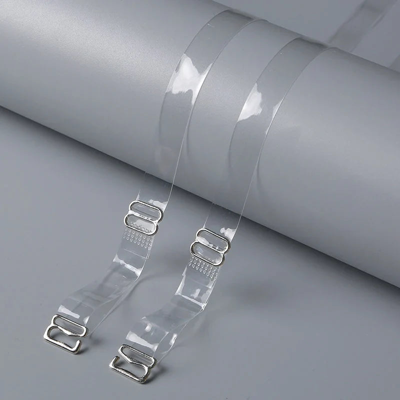 Women's Slip-Resistant Double Shoulder Elastic Bra Straps Bra Straps Qme transparent one size China Mainland