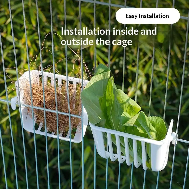 Bird Cage Vegetable Basket Feeder – 5-Pack Hanging Food Holder Bird Cage Feeder Qme