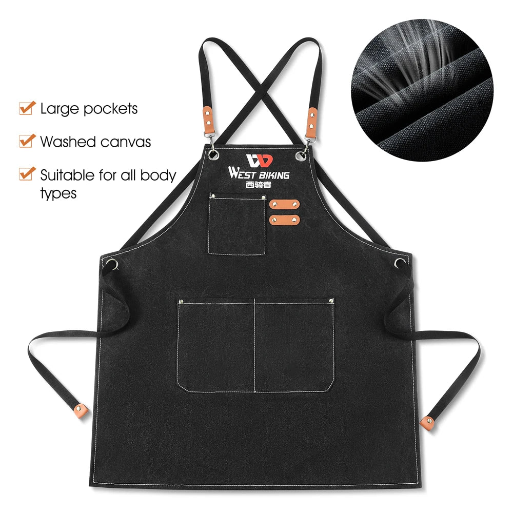 Thickened Canvas Work Apron – Bike, Carpentry & Craft Canvas Work Apron Qme