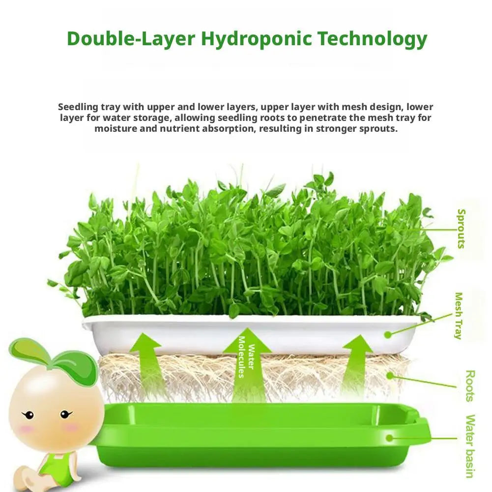 Soilless Seedling Sprouter Tray | Hydroponic Seed Germination Hydroponic Sprouting Tray Qme