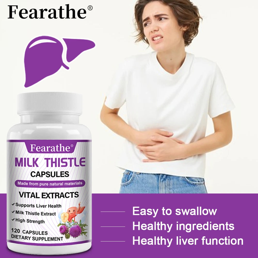 Milk Thistle Extract Capsules – Liver & Digestive Wellness Herbal Supplement Qst