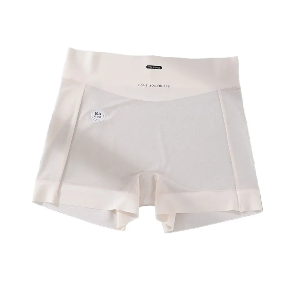 Women's Ice Silk Briefs with Cotton Crotch | Breathable Panties Women's Briefs Qme Apricot 2XL