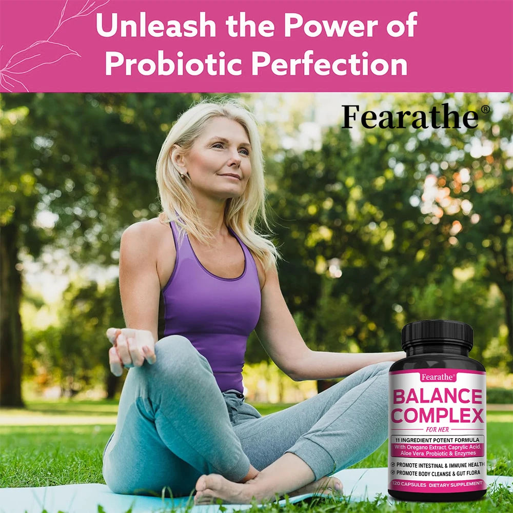 Women's Probiotic & Herbal Balance Complex Capsules Probiotic Supplement Qst