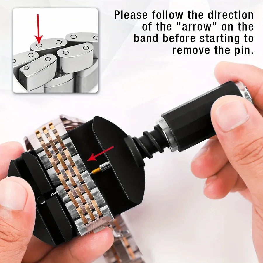 Watch Band Link Removal Toolkit – Easy Home Resizing Kit Watch Repair Toolkit Qme