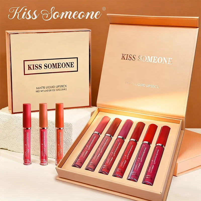 Matte Lipstick Set 6pc | Waterproof, Long-Lasting & Non-Stick Matte Lipstick Set Qme