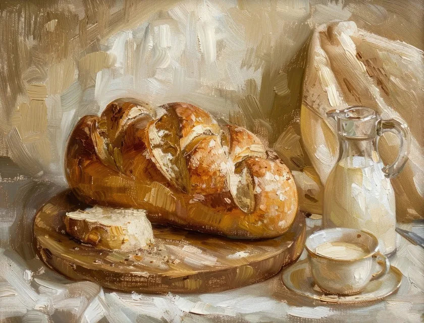 Vintage Food Still Life Canvas Wall Art for Kitchen Decor Canvas Wall Art Qst 5 50x70cm Unframed