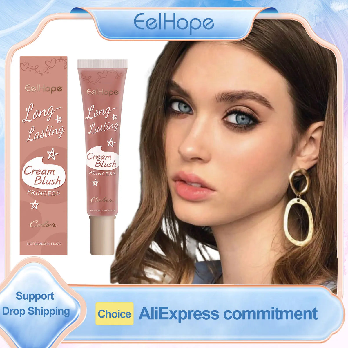 Eelhope Liquid Blush – Weightless Multipurpose Face Blush 20ml Liquid Blush Qst