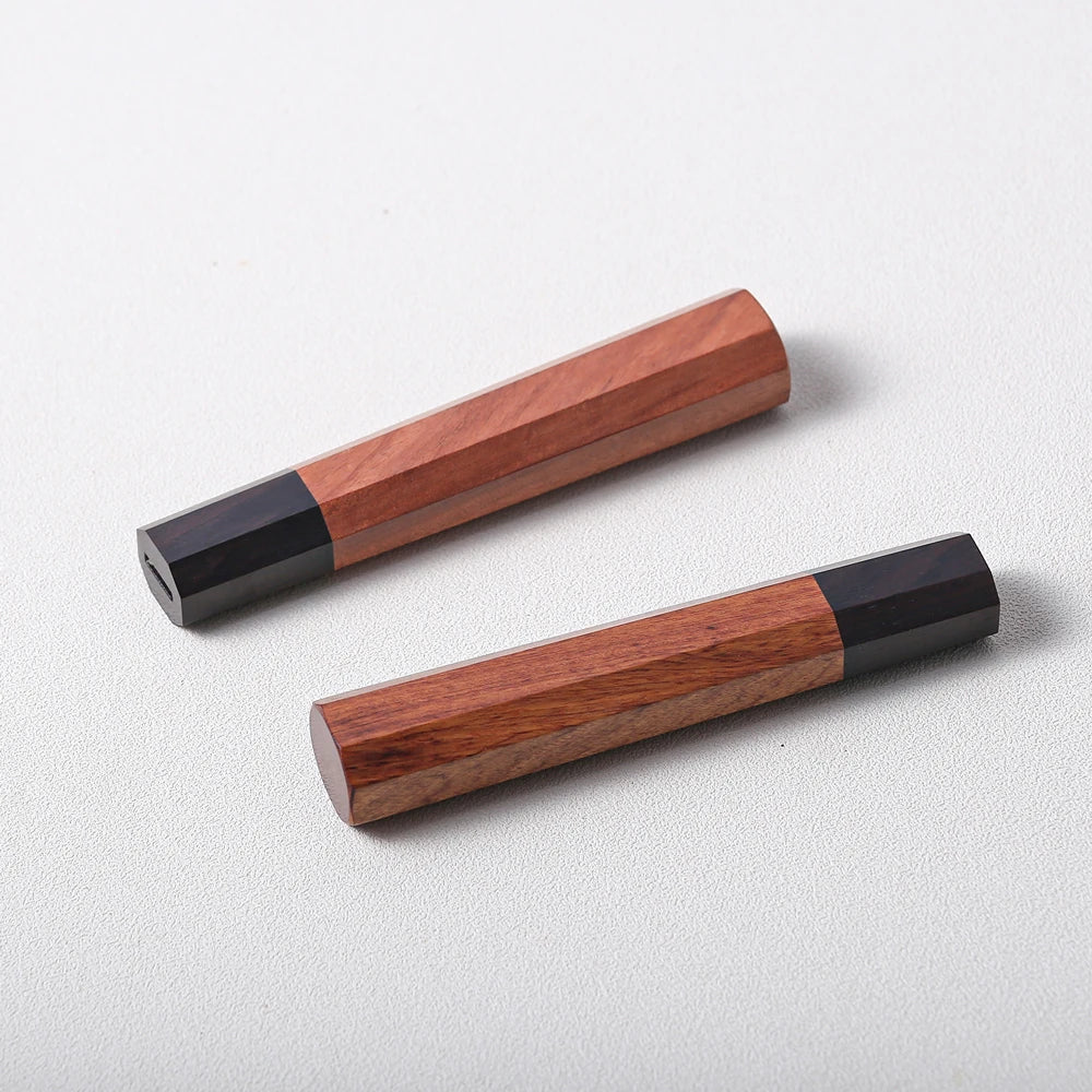 Octagonal Knife Handle Ebony & Rosewood – Japanese DIY Style Knife Handle Qst