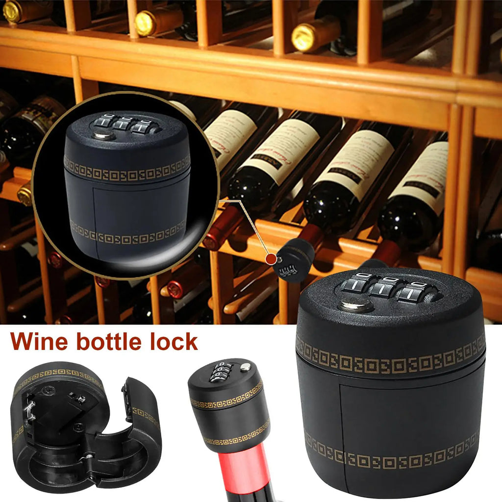 Wine Bottle Combination Lock Cap – Liquor & Whiskey Stopper Bottle Lock Stopper Qme