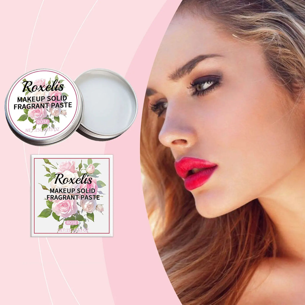 ROXELIS Rose Solid Perfume Balm – Portable Travel Fragrance Solid Perfume Balm Qst