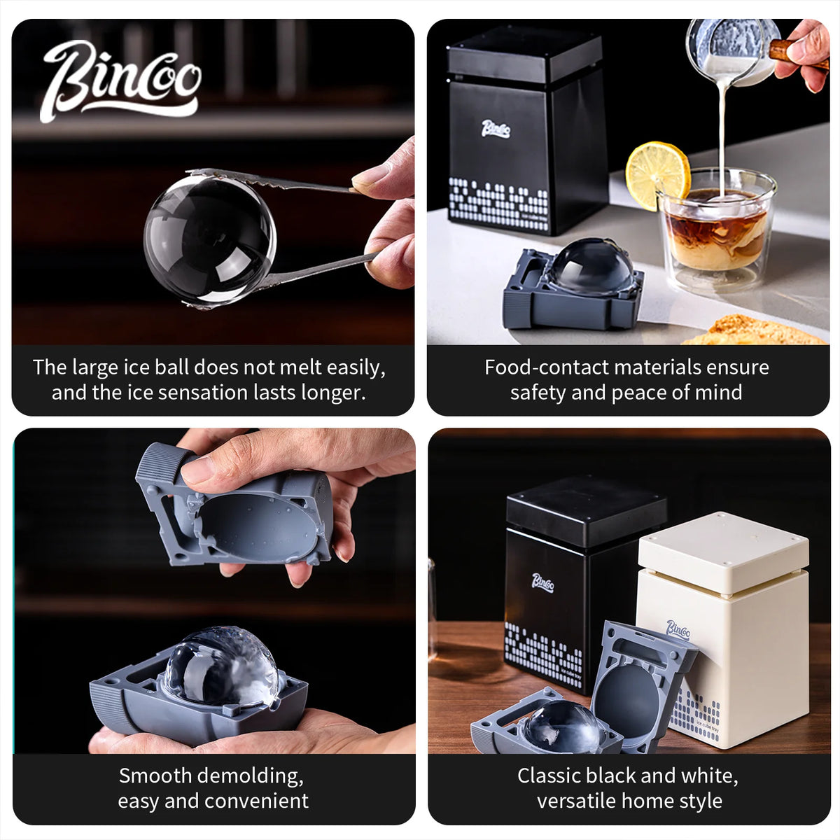 Large Silicone Ice Ball Mold – Sphere Ice Maker for Whiskey & Coffee Ice Ball Mold Qst