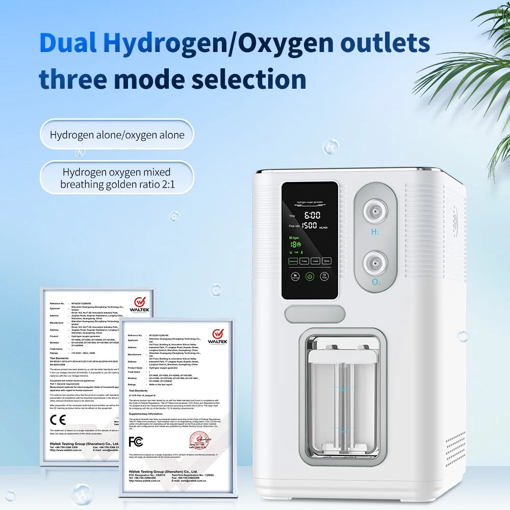 Suyzeko H2 Molecular Hydrogen Inhalation Machine 150–3600ml Hydrogen Inhalation Machine Qst White