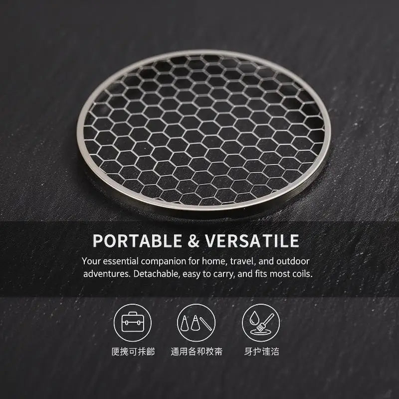 Stainless Steel Mosquito Coil Holder Box with Fireproof Lid Mosquito Coil Holder Qme