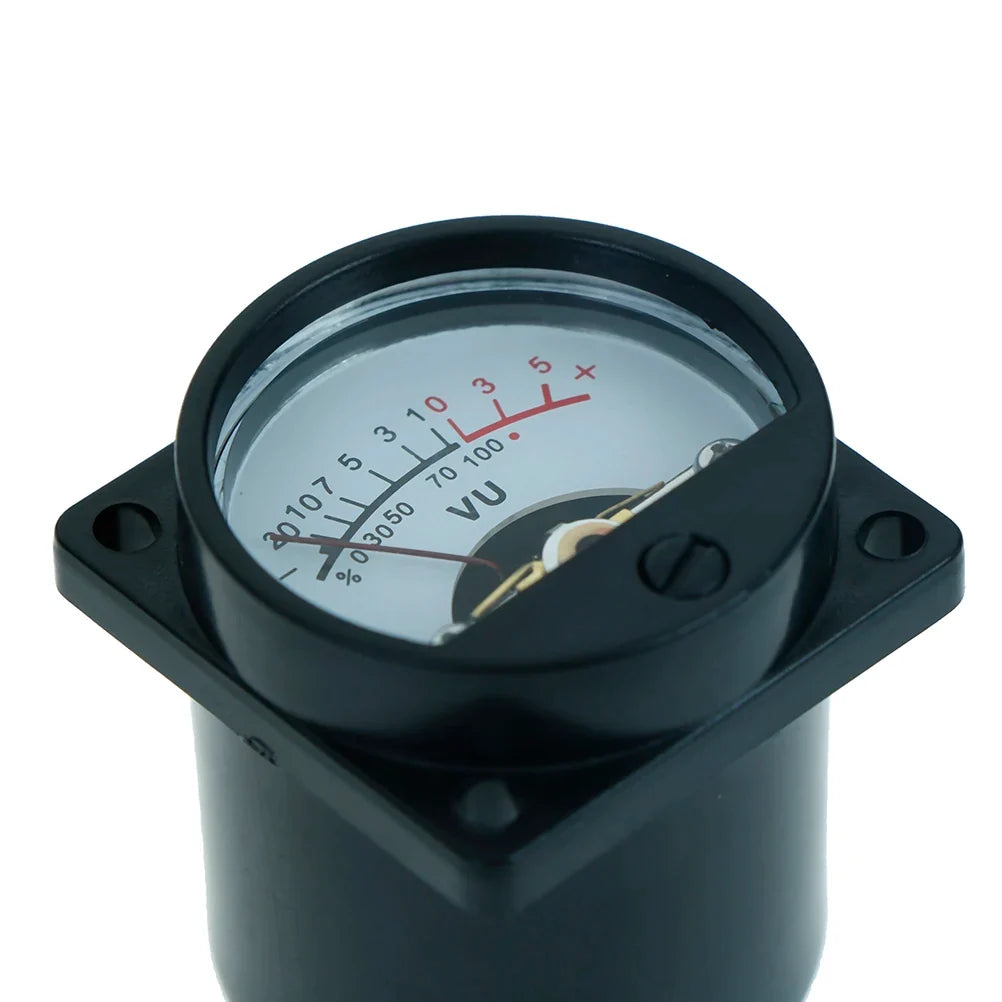 VU Panel Meter 35mm Backlit Audio Level Amp 6-12V Warm Bulb VU Panel Meter Qme