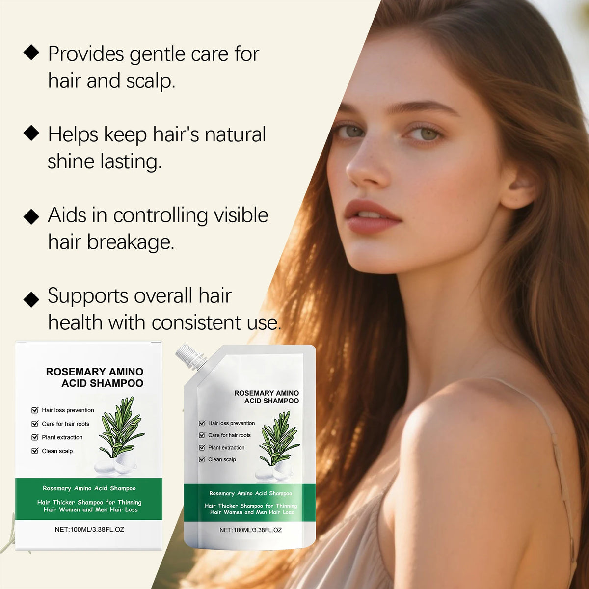 Rosemary Hair Growth Shampoo – Amino Acid Formula 100ml Hair Growth Shampoo Qst