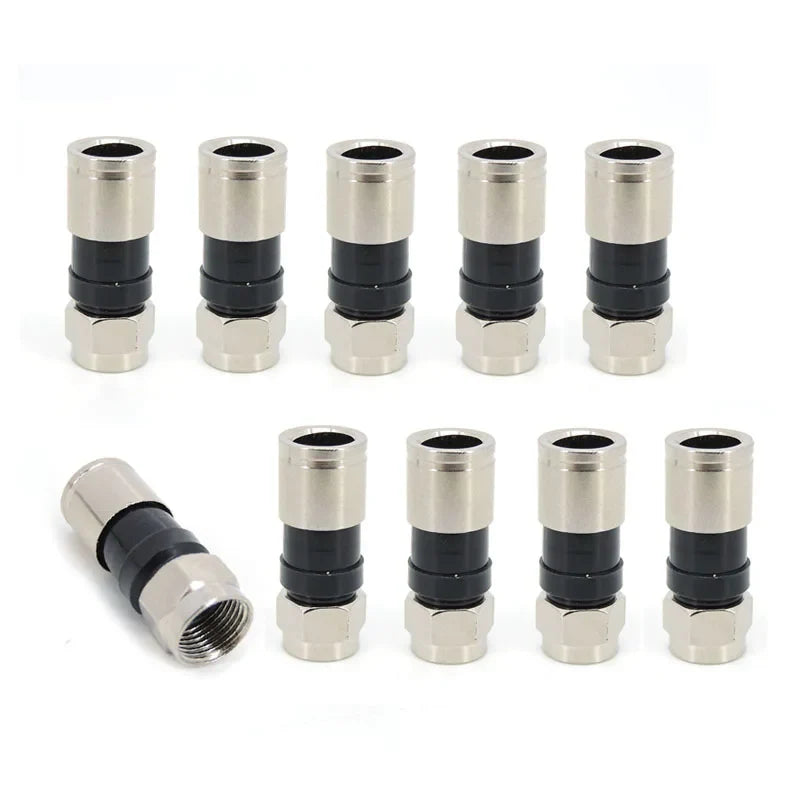 RG6 F-Type Compression Snap Seal Plug Connectors 30 Pack Coaxial Cable Connector Qme 30pcs