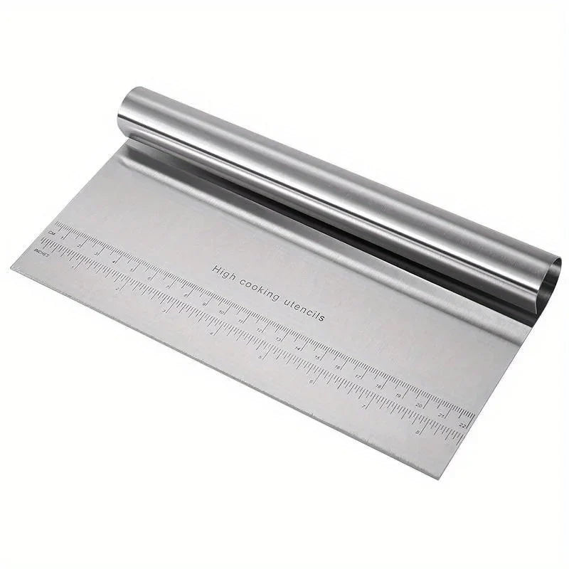 Stainless Steel Bench Scraper Dough Chopper Pastry Cutter Pastry Bench Scraper Qme