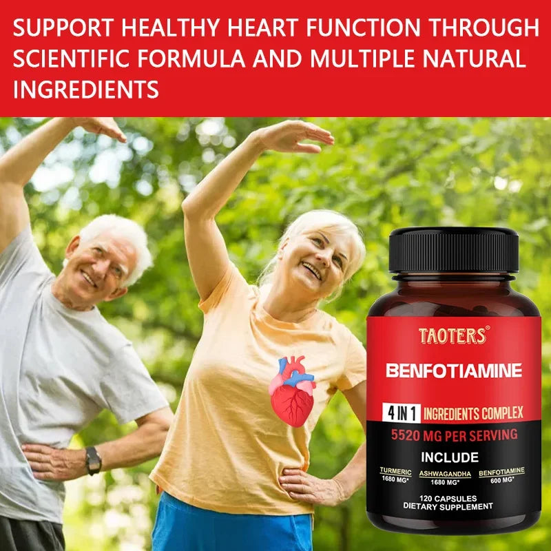 600mg Benfotiamine Capsules – Vitamin B1 Glucose & Nerve Support Vitamin B1 Supplement Qst