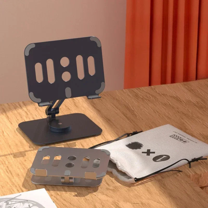 Aluminum Alloy Rotating Tablet Stand – Portable Lifting Desktop Rotating Tablet Stand Qme
