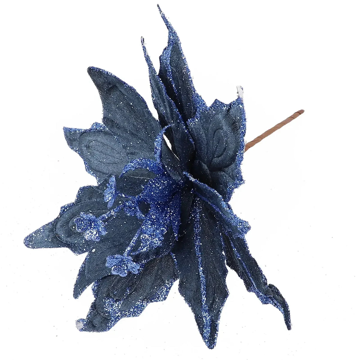 Glitter Artificial Poinsettia Flowers Christmas Tree Decorations Artificial Christmas Flowers Qme