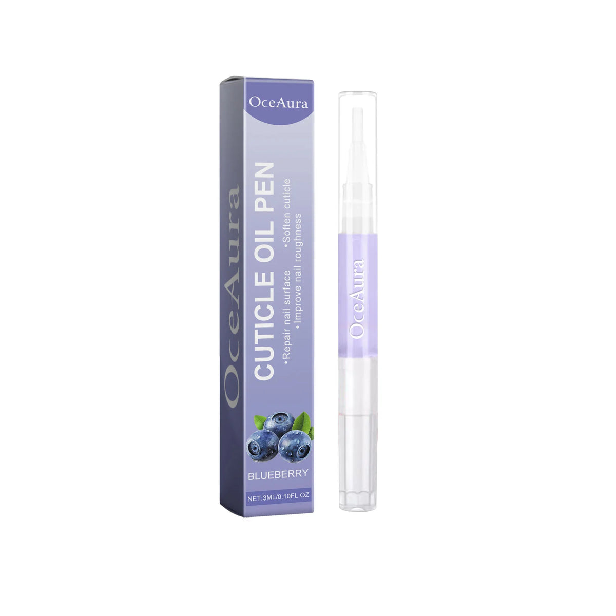 OceAura Nail Cuticle Oil Pen 3ml – Fruit Extract Nail Care Nail Cuticle Oil Pen Qst Blueberry