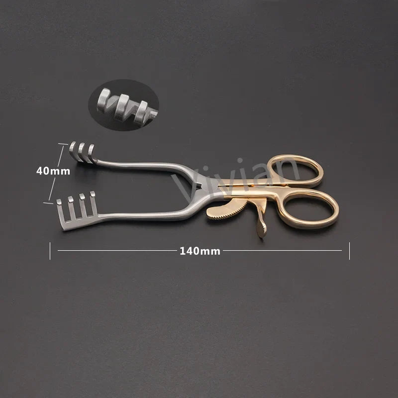 Titanium Steel Mastoid Retractor – Adjustable Multi-Hook Expander Surgical Retractor Qme 14cm