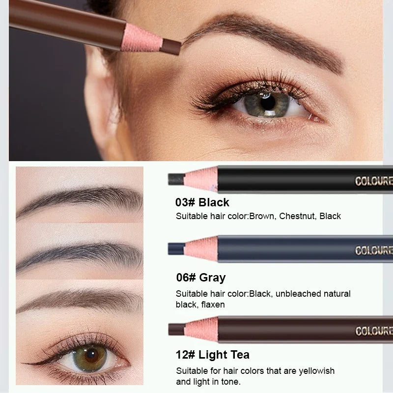 Qme Waterproof Eyebrow Pencil – Sweatproof, 8 Shades Eyebrow Pencil Qme