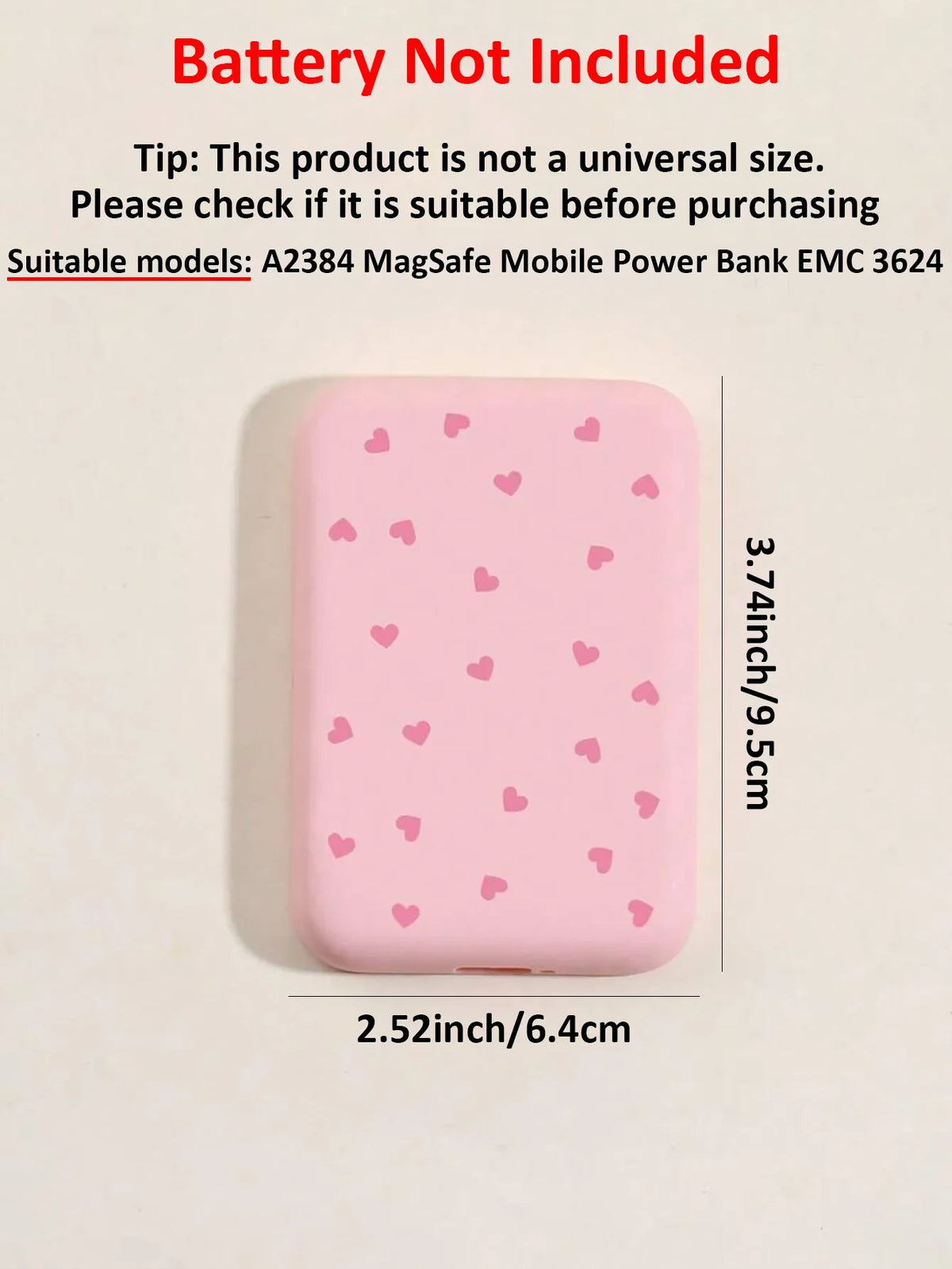 Heart-Shaped TPU MagSafe Charging Case – Black & Pink Phone Protective Case Qme