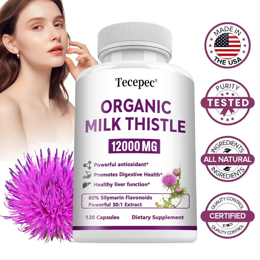 Milk Thistle Extract Capsules – Vegan Herbal Supplement Herbal Supplement Qst