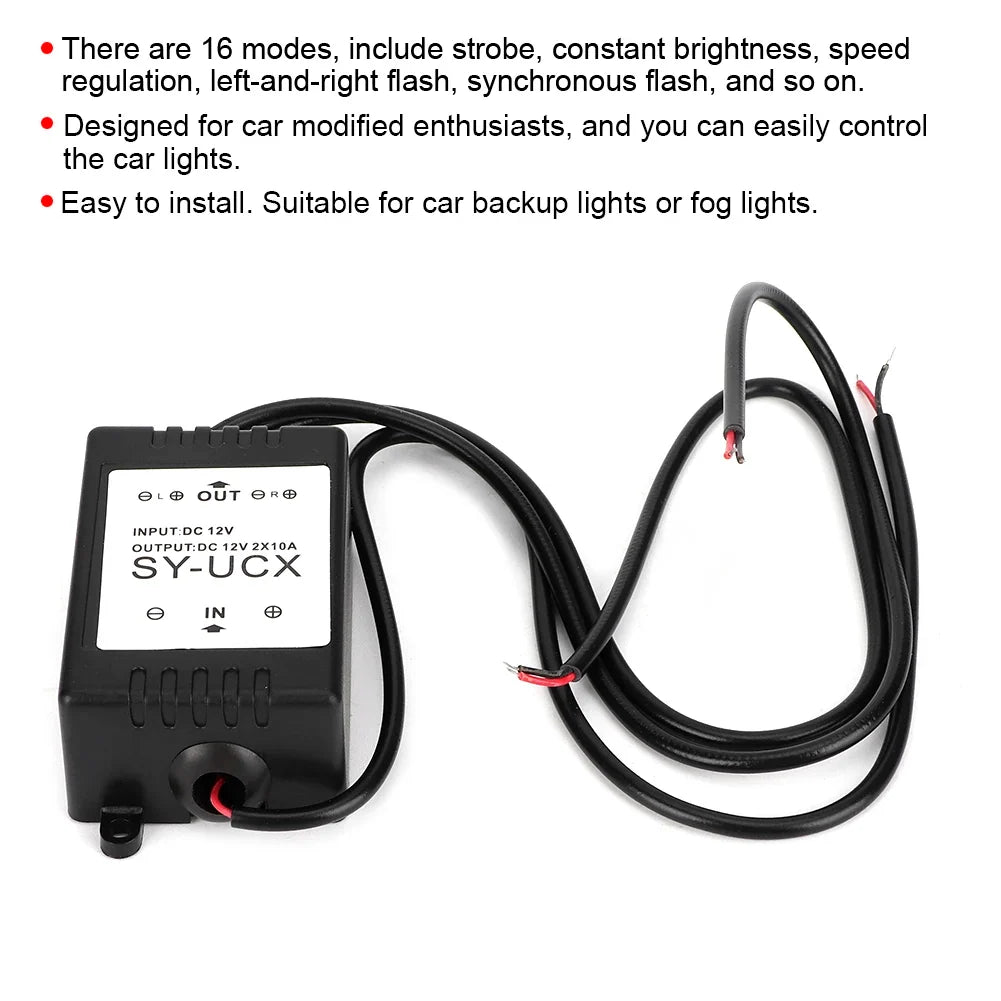 12V Wireless LED Strobe Flash Controller Module – Car DRL LED Strobe Controller Qme