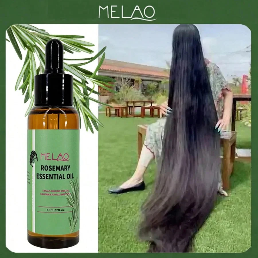 MELAO Organics Rosemary Hair Oil – Split Ends & Scalp Care Rosemary Hair Oil Qme