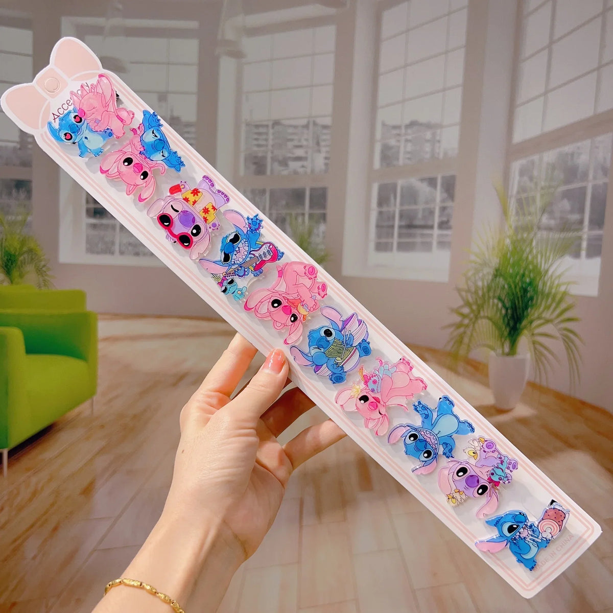 Stitch Cartoon Acrylic Hair Clip – Cute Student Hair Accessory Cartoon Hair Clip Qme 6