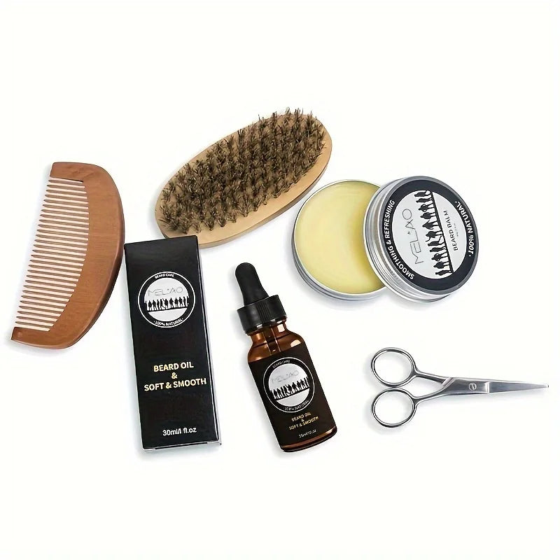 MELAO Beard Care Kit – Complete Men's Grooming Set Beard Grooming Kit Qme